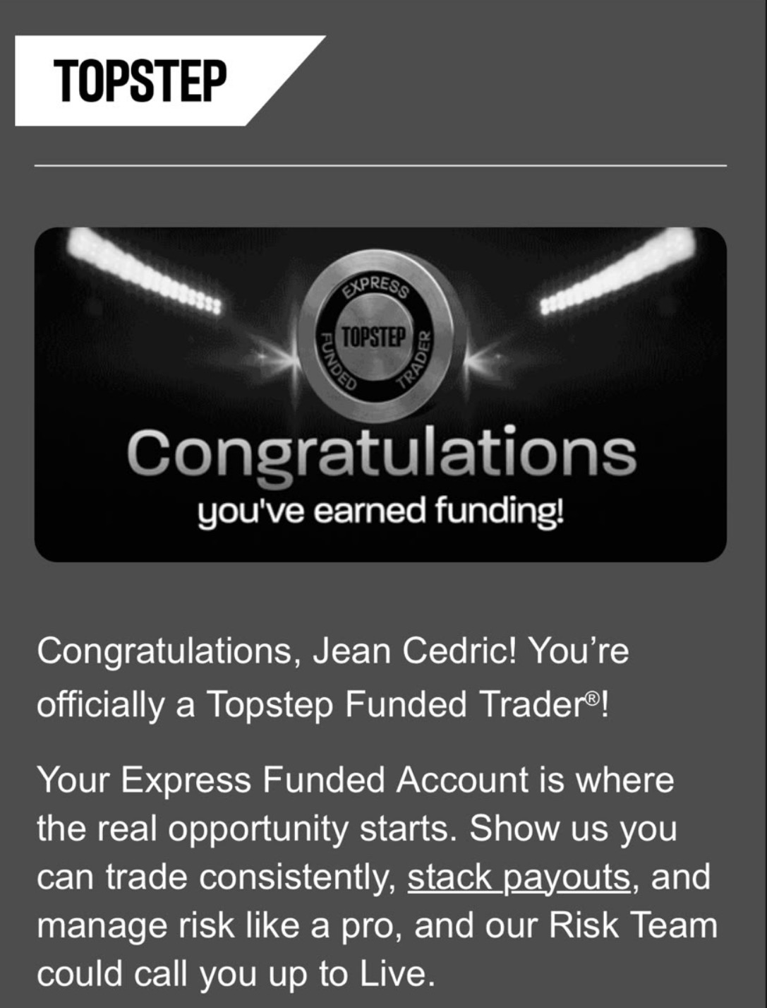 Compte de trading financé et certifié — élève KORP X